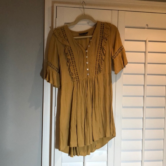 Golden Baby Doll Dress - Picture 5 of 5